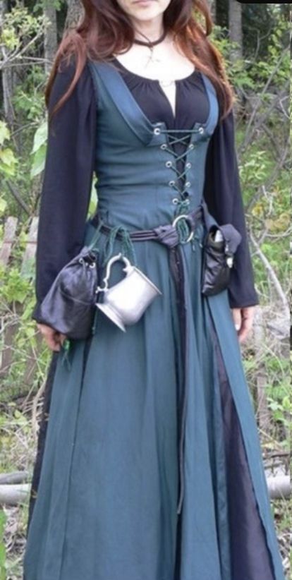 Ren Faire Outfits, Vintage Cotton Dress, Vintage Dresses Online, Fair Outfits, Fest Outfits, Robes Vintage, Idee Cosplay, Kleidung Diy, Long Sleeve Casual Dress