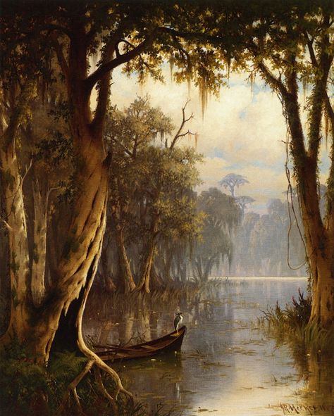 Louisiana Swamp, Louisiana Bayou, Louisiana Art, Theme Nature, Image Nature, Oil Painting Reproductions, Painting Reproductions, Back To Nature, Artist Canvas