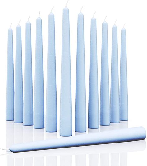 Light Blue Candles, Dripless Taper Candles, Turquoise Candles, Candles Long, Advent Wreath Candles, Blue Taper Candles, Tall Candles, Blue Candlesticks, Boho Candle