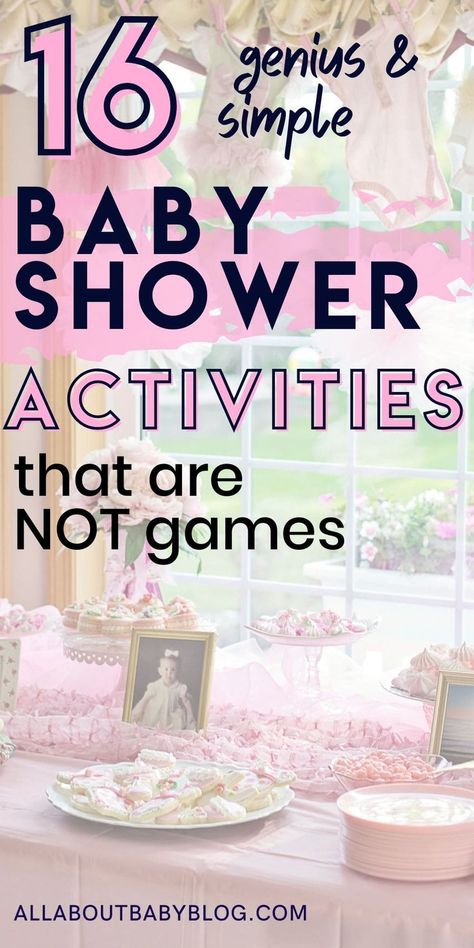 Cute Baby Shower Activities, Basic Baby Shower Ideas, Not Cheesy Baby Shower Games, Baby Shower Non Game Ideas, Baby Shower Games At A Restaurant, Baby Shower Simple Games, Baby Shower Without Games, Baby Shower Ideas Activities, Baby Sprinkle Game Ideas