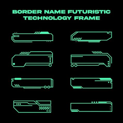 Vector frame border lowerthird futuristi... | Premium Vector #Freepik #vector #hud-frame #control-panel #digital-frame #cyberpunk-elements Cyberpunk Signage, Cyberpunk Design Elements, Cyberpunk Vector, Futuristic Template Design, Cyberpunk Signs, Cyberpunk Elements, Jiu Jutsu, Futuristic Cyberpunk, Frame Technology