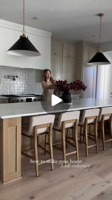 Cindy Nguyen on Instagram: "How do I make my home look cohesive? 

To avoid having your home looking too matching yet still cohesive, it’s good to let your decor evolve. Let your decoration flow over time. 

I love a relatively neutral balance. Choose a go-to color and place it in every room. Since my great room, dining, and kitchen is all in one open space, I chose medium wood tones, beige, and black with brass. 

Know your vibe & pursue this style throughout! 

Follow along with me @transitionalmodernhome for more home, design, and building inspo! 🫶🏻

Comment SHOP below to receive a DM with the link to shop this post on my LTK ⬇ https://liketk.it/4TkiY

Other ways to shop my home is head to my link in my bio to shop my LTK and Amazon storefront! 

#neutralhome #homeinspo #buildinginspo Kitchen To Living Room Transition, Room Transition, Wood Tones, Amazon Storefront, Beige And Black, Great Room, Dining And Kitchen, Home Look, Open Space