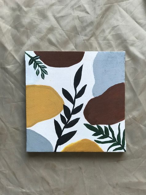 Boho Art On Square Canvas, Square Simple Painting, Square Canvas Painting Ideas Aesthetic, Boho Art Painting, Abstract Art Decor, Boho Art Drawings, Canvas Art Quotes, Boho Painting, Square Painting