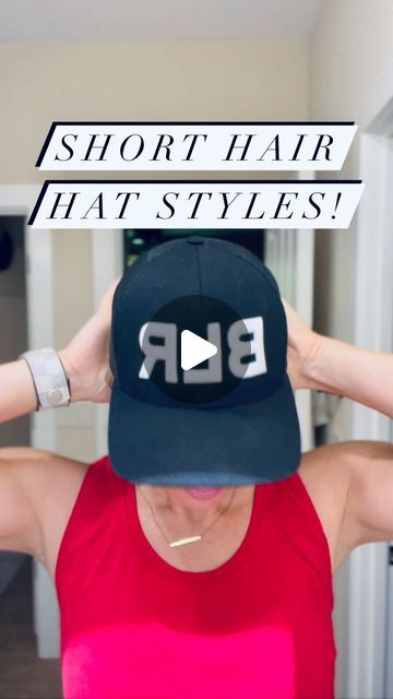 Short Hair And Ball Caps, Bucket Hat Short Hair, Baseball Hat With Short Hair, Hat Hairstyles Short Hair, Hairstyles With A Hat, Hats With Short Hair, Short Hair Hat, Hat With Short Hair, Hats Short Hair