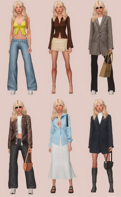 Sims 4 Cc Free People, Sims 4 Cc Packs Clothing Y2k, Sims 4 Business Casual, Simstefani Cc Free, Sims Cc Lululemon, Ashwarrplays Sims 4, Sims 4 Cc Going Out Clothes, Sims 4 Cc Clothes Low Rise Jeans, Influencer Sims 4 Cc