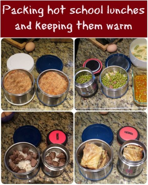 My kids eat better when I pack them hot school lunches. My simple trick to pack warm lunch and keep to food warm until lunch break. Thermos Lunch Ideas, Hot School Lunch, 1200 Calorie Diet Meal Plans, Kindergarten Lunch, Hot Lunch, Sack Lunch, Cold Lunches, Toddler Lunches, School Lunch Box