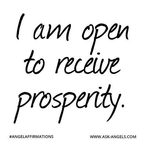 "I am open to receive prosperity." ✧ ❁ ✽ ॐ ✽ ❁ ✧ #angelaffirmations Love Forecast, Open To Receive, Prosperity Affirmations, Manifestation Miracle, Abundance Affirmations, Wealth Affirmations, Bird Watcher, Missing Link, Money Affirmations