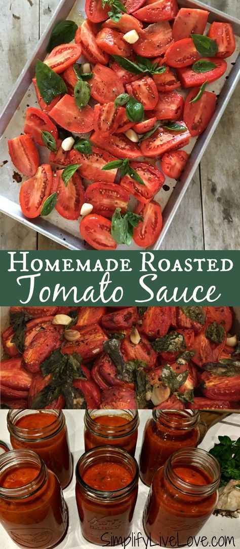 Tomato Sauce Homemade, Extra Tomatoes, Pickle Recipes, Fresh Tomato Recipes, Roasted Tomato Sauce, Home Canning Recipes, Pasta Sauce Homemade, Homemade Tomato Sauce, Roasted Tomato