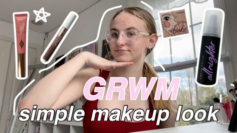 Get a natural, everyday look in just 5 minutes with this easy makeup tutorial. #makeup #tutorial . #Grwm_Youtube_Thumbnail #Grwm_Tik_Tok_Videos #Aesthetic_Grwm #Grwm_Aesthetic Makeup Thumbnail, Aesthetic Grwm, Easy Everyday Makeup, Grwm Aesthetic, Simple Makeup Look, Aesthetic Youtube, Simple Everyday Makeup, 5 Minute Makeup, Youtube Banner Template