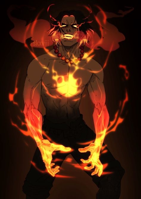 Glowing Veins, Portgas D Ace One Piece, Fire Warrior, Ace One Piece, Portgas D Ace, Super Powers Art, Wolverine Marvel, Body Pose Drawing, One Piece Drawing