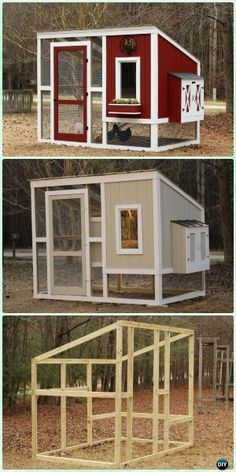 Wood Chicken Coop, Reban Ayam, Easy Diy Chicken Coop, Chicken Coop Plans Free, Wood Chicken, Chicken Coop Pallets, Easy Chicken Coop, Portable Chicken Coop, Backyard Chicken Coop Plans