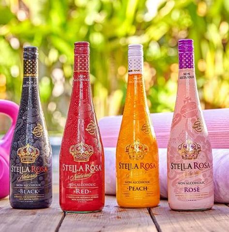 Non Alcoholic Bottled Drinks, Pink Penthouse, Stella Rosa Wine, Wine Industry, Autumn Core, Stella Rosa, Fresh Rose Petals, Non Alcoholic Wine, Stella Rose