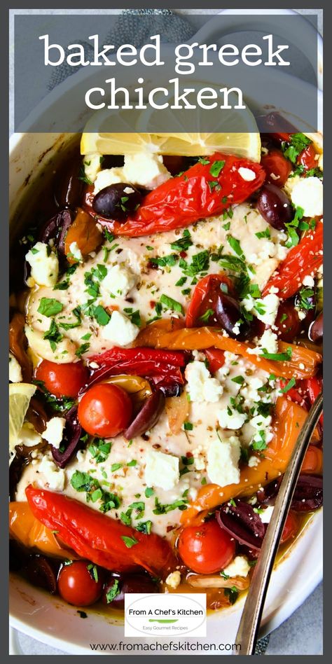 Baked Greek Chicken European Chicken Recipes, Boneless Chicken Breast Crockpot Recipes, Baked Boneless Skinless Chicken Breast, Boneless Chicken Recipes, Boneless Chicken Breast Recipes, Greek Chicken Breast, Baked Boneless Chicken Breast, Ww Lunch, Baked Greek Chicken