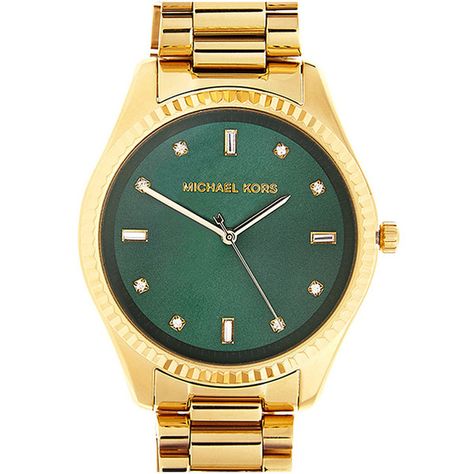 Women's Blake Gold Stainless Steel Green Dial Watch (635 CAD) ❤ liked on Polyvore featuring jewelry, watches, green dial watches, dial watches, button jewelry, emerald green jewelry and analog watches Green Dial Watch, Emerald Green Jewelry, Vintage Gold Watch, Watch Green, Analog Watches, Jewelry Emerald, Green Watch, Green Jewelry, Button Jewelry