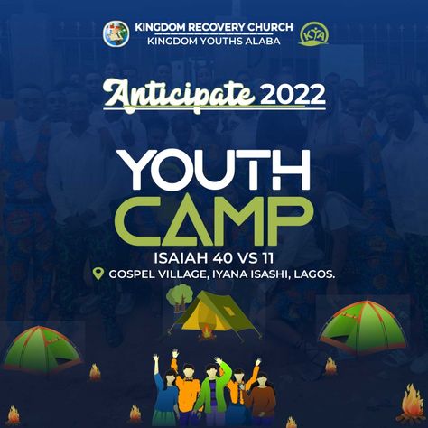 An anticipate flyer for church youth cp Youth Camp Poster, Camp Flyer Design, Camp Flyer, Church Backgrounds, Youth Camp, Church Youth, Church Camp, Logo Design Tutorial, Church Poster Design