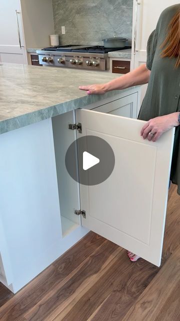 Maven Design Co. on Instagram: "If you love to host or often have people over for get-togethers, this is something to remember while in the building process. Storage for these large items are often forgotten and hiding them here will save you the extra space in your garage! 

#designwithmaven #organizationhacks #uvparade" Bar Cabinets For Home Modern, Armoire In Kitchen Ideas, Island Cabinet Storage Ideas, Interior Cabinet Ideas, Kitchen Island Storage Both Sides, Accessible Kitchen Ideas, Hidden Island Storage, Large Kitchen Island Storage, Storage In Kitchen Island