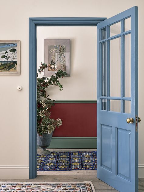 Breakfast Room Green, Hallway Paint, Headboard Shapes, Paint Trends, Trending Paint Colors, Painted Floor, Farrow And Ball Paint, Color Of The Year, Farrow Ball