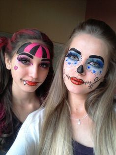 Maquillaje Monster High Face Paint, High Cartoon, Monster Face Painting, Monster High Crafts, Monster High Birthday Party, Make Carnaval, Girl Face Painting, Monster High Party, Face Painting Easy