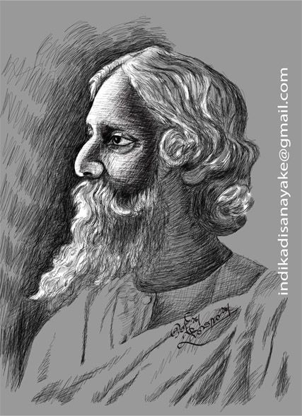 Ravindra Nath Tagore Sketch, Rabindra Nath Tagore Drawing, Ravindra Nath Tagore, Side Face Drawing, Human Expression, Sketch Images, Portrait Study, Rabindranath Tagore, Children Sketch