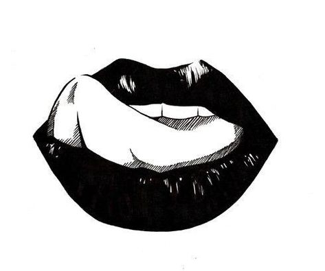 Tongue Tattoo, Kiss Tips, Sketch Rose, Piercing Tongue, Rose Simple, Tongue Kissing, Simple Sketch, Pop Art Drawing, Kawaii Tattoo