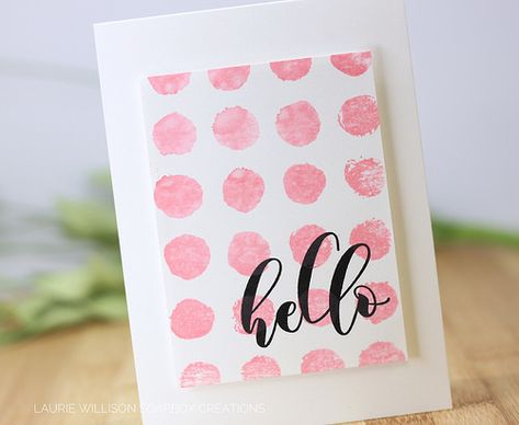 Diy Watercolor Cards, Watercolor Dots, Calligraphy Cards, Altenew Cards, Homemade Greeting Cards, Karten Design, Intro Video, Hello Cards, Watercolor Greeting Cards