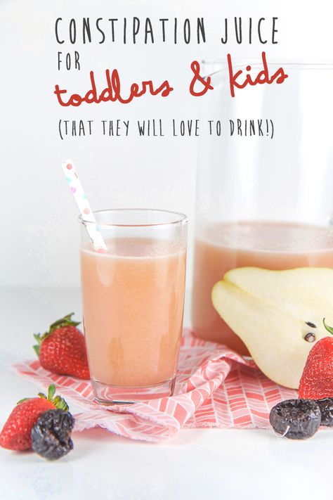 Constipation Smoothie, Kids Constipation, Fiber Smoothie, Natural Constipation Remedies, Toddler Smoothies, Constipation Remedies, Toddler Recipes, Smoothies For Kids, Toddler Food