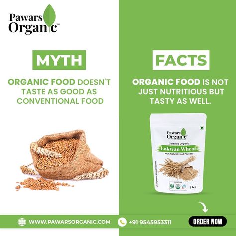 Myth vs Fact #OrganicFood Myth Vs Fact, Food Myths, Digital Advertising Design, Instagram Template Design, Motion Design Video, Painting Contractors, Motion Graphics Design, Organic Food, Advertising Design