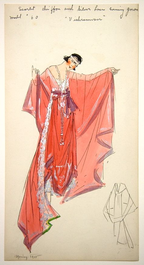 Lady Duff Gordon, Head Ribbon, Dress Sketch, Tea Gown, The 20s, The Titanic, Dress Sketches, Remember Me, Fashion Plates