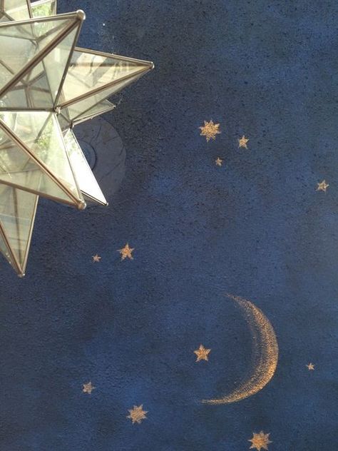 Ravenclaw Aesthetics, Ravenclaw Tower, Celestial Room, Starry Ceiling, Stucco Ceiling, Decorative Painting Projects, House Cozy, Sky Ceiling, Starry Starry Night