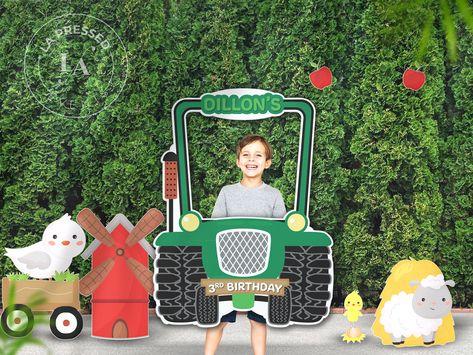 John Deere Birthday Party, John Deere Birthday, Camping Theme Birthday, Tractor Birthday Party, Train Wall Art, Tractor Party, Tractor Photos, Farm Theme Birthday, Farm Themed Birthday Party