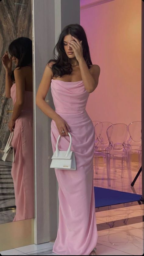 pippa jennings and camden hunter | tempt our fate by kat singleton Pastel Prom Dress, Pastel Dresses, Pastel Pink Dress, Pink Party Dress, Chiffon Party Dress, Pink Long Dress, Pink Party Dresses, Classy Prom Dresses, Pastel Dress