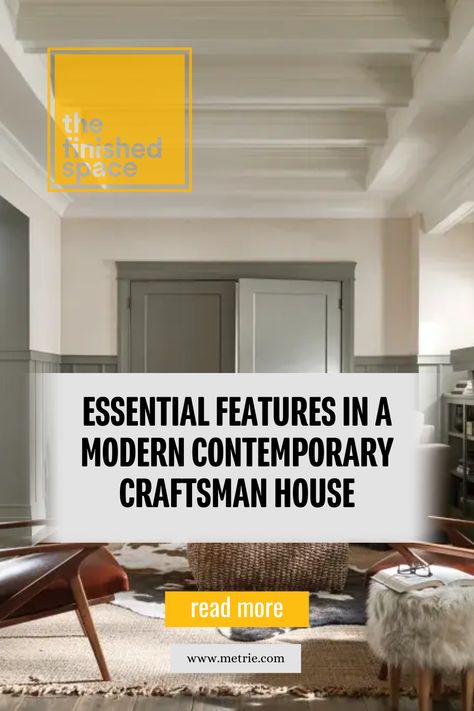 Craftmans Style Interiors Modern, Craftsman Bungalow Interior Design, Modern Craftsman Style Homes Interior, Modern Craftsman Living Room, Contemporary Craftsman Interior, Modern Craftsman Interior Design, Craftsman Moulding, Modern Craftsman Exterior, Craftsman House Interior