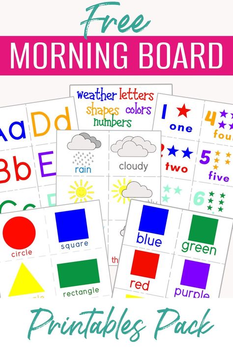 Morning Board Preschool Free Printables - Circle Time Activities | Printable Planner by  Vanessa Finney Circle Time Board For Preschool, Circle Time Flashcards, Free Circle Time Board Printables, Homeschool Preschool Circle Time Board, Circle Time Charts Preschool, Weekly Focus Board Preschool Printable Free, Preschool Classroom Posters Free Printables, Circle Time Printables Free, Circle Time Binder Free Printable