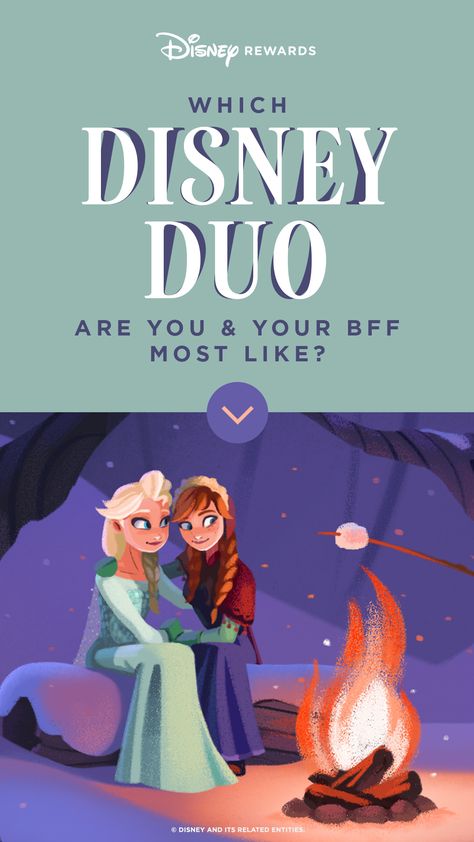 Everyone has a best pal in their lives who brings out the best in them. Think of Woody and Buzz, Anna and Elsa, and other iconic Disney duos who define friendship to the fullest. Ever wonder which Disney pair you and your BFF are most like? We’ve got the quiz to determine who you and your bestie match with just a few fun questions. So jump in with your friend—and don’t be surprised if you both answer every question at the same time! Disney Characters Duos, Disney Best Friends Characters Duo, Disney Princess Duos, Cute Wallpapers For Besties, Besties Test, Character Duos Best Friends, Bestie Quiz Questions, Disney Best Friends Characters, Besties Quiz