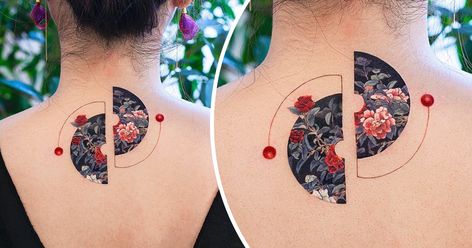 An Artist Does Mesmerizing Tattoos Inspired by Traditional Chinese Painting Chinese Charm Tattoo, Chinese Inspired Tattoos, Traditional Chinese Tattoo, Mesmerizing Tattoos, Chinese Painting Tattoo, Chinese Traditional Tattoo, Charm Tattoo, Browning Tattoo, Famous Tattoos