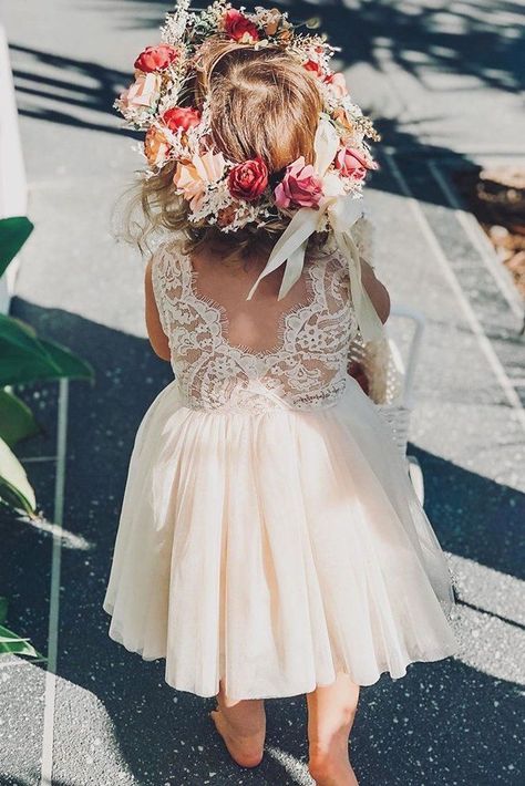 21 Flower Girl Dresses To Create A Magic Look ❤  flower girl dresses lace top v back blush arabellaandrose   #wedding #flowergirl #bride #marriage #decoration Flower Girl Dresses Lace, Blush Tulle Skirt, Flower Girl Dresses Tutu, Wedding Dress Guide, Wedding Flower Girl Dresses, Dress Guide, Flower Girl Tutu, Flower Girl Dress Lace, Flower Girl Dresses Tulle