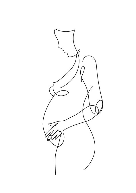 One For Women single line illustrations — Cabin Creative Midwife Drawing, Obgyn Tattoo, Line Sketches Art, Woman Minimalist Drawing, Women Outline Art, Midwife Illustration, Line Art Drawings Woman, Midwifery Tattoo, Pregnancy Wallpaper