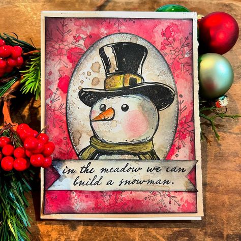 Tim Holtz Mr Frostie Cards, Mr. Frostie Tim Holtz, Tim Holtz Darling Christmas, Tim Holtz Mr Frostie, Tim Holtz Snowman Cards, Tim Holtz Snowman, Tim Holtz Christmas Cards 2024, Tim Holtz Christmas 2024, Tim Holtz Christmas Cards