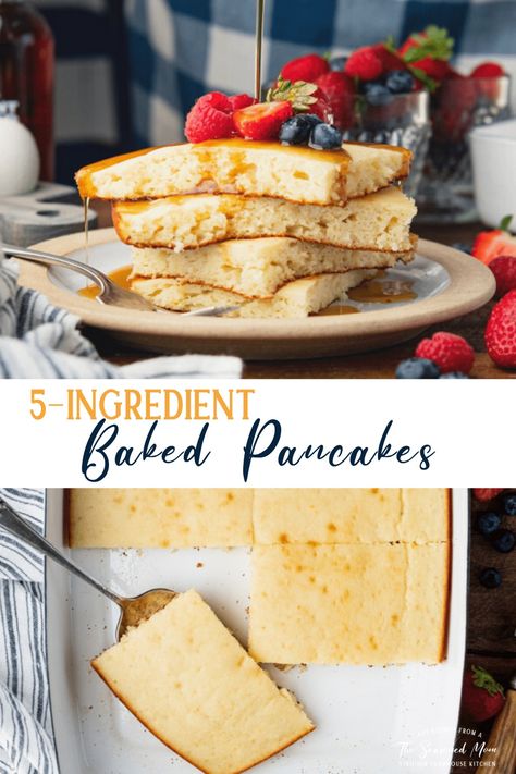 With just 5 simple ingredients and 5 minutes of prep, you can serve fluffy Baked Pancakes to a group -- no flipping on the griddle necessary! Perfect for a weekend brunch, a holiday gathering, or a simple weeknight dinner, these Bisquick oven baked pancakes are the fastest and easiest way to feed a crowd! Plus, they're freezer-friendly, making them a great way to prep ahead! Easy Homemade Chocolate Chip Cookies, Oven Pancake Recipe, Buttermilk Pancakes Easy, Best Pancake Mix, Fun Pancakes, Oven Pancakes, Buttermilk Pancake Mix, Baked Pancakes, Mom Recipes