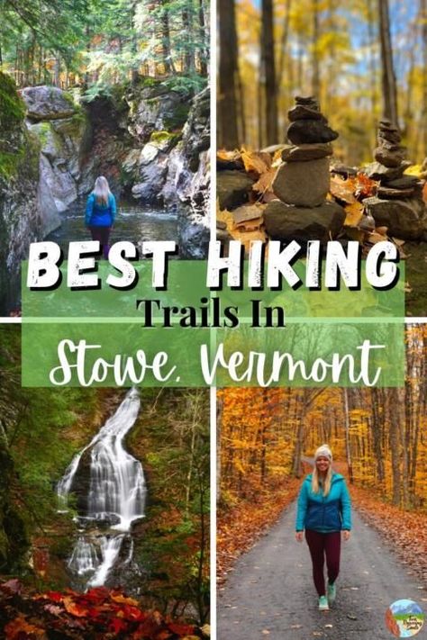 Stowe, VT offers some stunning hiking opportunities. Whether you are just looking for a leisure stroll through beautiful forests or looking to summit the highest peak in Vermont, the hikes all offer breathtaking views. We hope this guide for the best hikes in Stowe, Vermont is helpful and you have a fun adventure! #VermontHikingTrails #StoweVermont. Best hikes in the US, USA hiking trails, best hikes in Vermont, best hiking trails in Stowe, Vermont, United States Travel, Vermont hiking Vermont Hiking, Hiking Fall, Hiking Usa, Vermont Vacation, Hiking Ideas, Vermont Fall, Stowe Vt, Hiking Places, Stowe Vermont