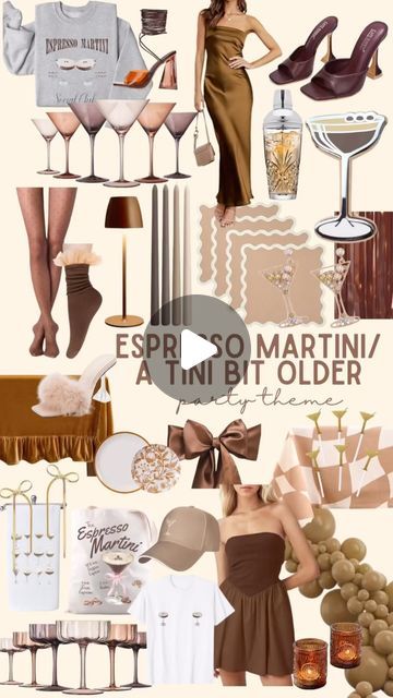 The VB Picnic Co.✨PARTY INSPO🪩 on Instagram: "A TINI BIT OLDER ☕️🤍🍸 espresso martini themed party 💫 you pick the party theme we make the inspo board… what theme should we do next?!?? you can shop all these items in our amazon storefront ☺️☕️🍸  #espresso #atinibitolder #espressomartini #sabrinacarpenter #espressomartiniparty #partytheme #pleasepleaseplease #tinibitolder #birthdaypartytheme #bday #partythemeideas #30thbday #21stbday #25thbday #martiniparty" 23 Theme Birthday Party, Tini Bit Older 30th, Expresso Martini Theme Party, Espresso Themed Party, A Tiny Bit Older Espresso, Espresso Tini Bit Older Cake, Tini Bit Older Espresso Martini Party, 28 Birthday Party Themes, Tini Bit Older Espresso