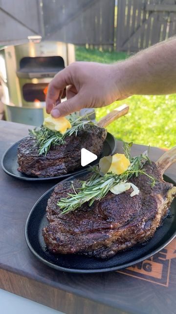 Derek Wolf on Instagram: "The Best Tomahawk Steak Recipe 🥩🌿🔥  How do you like your steak?" Tom Hawk Steak, Toma Hawk Steak Recipe, Shank Steak Recipes, Steak Recipes Videos, Tomahawk Steak Recipe Grill, Delmonico Steak Recipes, Steak Tomahawk, New York Steak Recipe, Tomahawk Steak Recipe