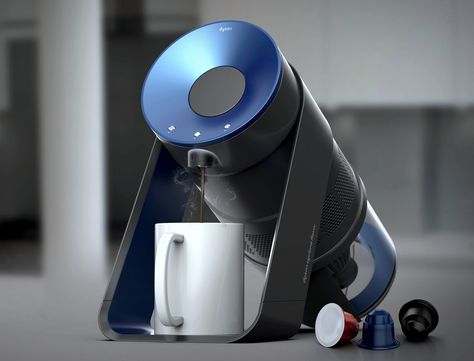 Dyson Product Design, Yanko Design Products, Industrial Design Product Ideas, Design Products Ideas, Coffee Maker Design, Coffee Machine Design, Industrial Design Trends, Appliances Design, Machining Projects