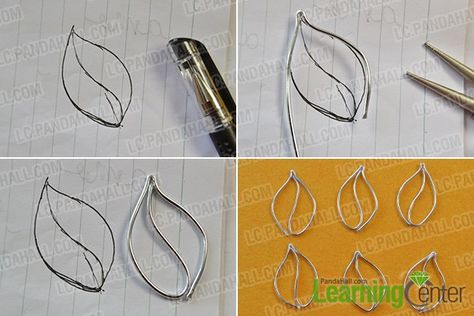 make silver wire wrapped leaves Flower Arm Cuff, Wire Leaves, Wire Wrapped Flower, Wire Leaf, Brooch Tutorial, Silver Arm Cuff, Geometric Silver Jewellery, Wrapping Stones, Wire Spider