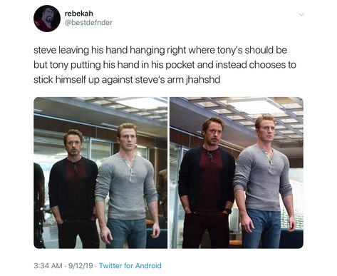 Looks more like Tony is a bit behind Steve but I still ship it Steve Tony Fanart, Tony And Steve Fanart, Tony And Steve As Peters Dads, Steve Tony Peter Stony Superfamily, Tony X Steve Fanart, Steve X Tony X Bucky Fanart, Steve And Tony Fanart, Stony Headcanon, Marvel Ships Fanart