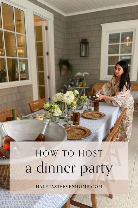 Dinner party | home decor | home design | luxury home | timeless decor | relaxed hosting | elevated essentials | hosting dinner | entertaining guests Dinner Party At Home Decor, Family Style Dinner Party, Home Dinner Party, Dinner Hosting, Hosting At Home, Mediterranean Party, Hosting A Dinner Party, Event Planning Ideas, Elevated Essentials