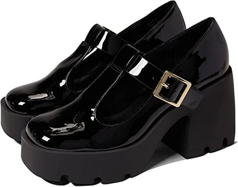 Loafers Shoes Women, Shoe Ideas For Women, Loafer Heels, Trendy Block Heels, Heels Aesthetic, Goth Clothing, Shoe Ideas, Watches Women, Fancy Shoes