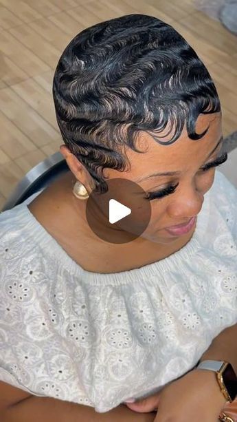 Short Permed Hair, Curly Pixie Hairstyles, Short Hair Waves, Short Curly Pixie, Short Weave, Curly Pixie, Super Short Hair, Short Waves, Short Pixie Cut