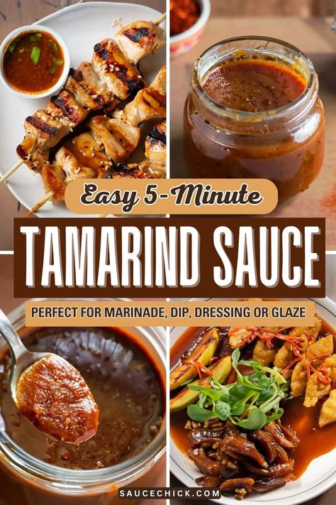 Tamarind Sauce Recipe Sweet Tamarind Sauce, Tamarin Sauce Recipe, Tamarind Sauce Recipe Trinidad, Nanban Sauce Recipe, Tamarind Paste Recipe Dishes, International Sauces, Tamarind Paste Recipes, Tamarind Bbq Sauce, Tamarind Sauce Recipe