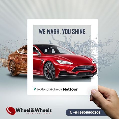 Car Wash Posters Ideas, Car Service Design, Car Creative Ads, Car Wash Design, Car Wash Posters, Self Service Car Wash, Car Print Ads, Car Wash Business, Car Advertising Design